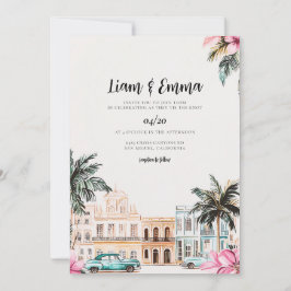 Cuba Havana bruiloft uitnodiging bestemming bruilo