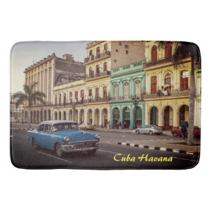Cuba Havana Classic Car Cityscape Badmat