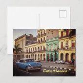 Cuba Havana  Classic Car Cityscape Briefkaart (Voorkant / Achterkant)