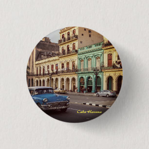 Cuba Havana  Classic Car Cityscape Ronde Button 3,2 Cm