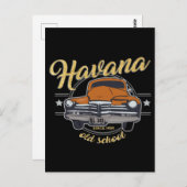 Cuba Havana Cuban Old Car Caribbean Beach Briefkaart (Voorkant / Achterkant)
