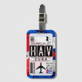 Cuba Havana HAV Bagagelabel (Voorkant (verticaal))