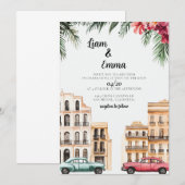  Cuba Havana huwelijksuitnodiging Kaart (Voorkant / Achterkant)