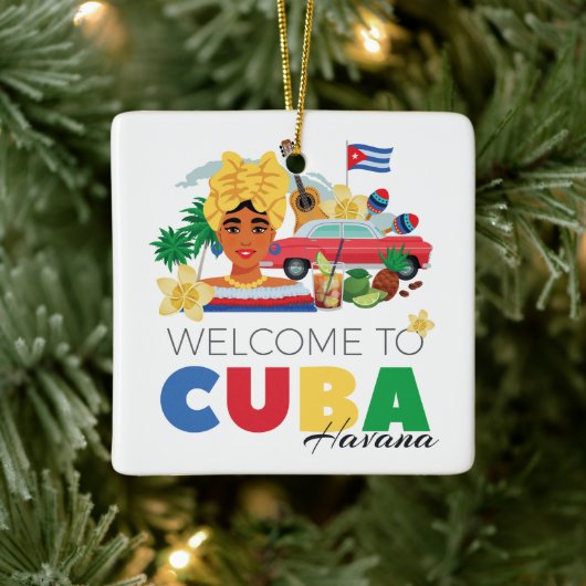Cuba Havana Keramisch Ornament (Boom)