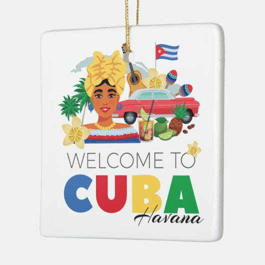 Cuba Havana Keramisch Ornament (Links)