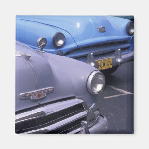 Cuba, Havana. Klassieke auto's uit de jaren 50 Magneet
