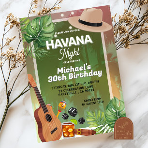 Cuba Havana Nacht Man Verjaardag Kaart