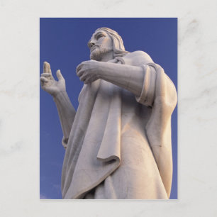 Cuba, Havana, Sculptuur van Jezus. Briefkaart