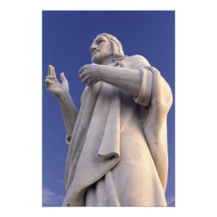 Cuba, Havana, Sculptuur van Jezus. Foto Afdruk