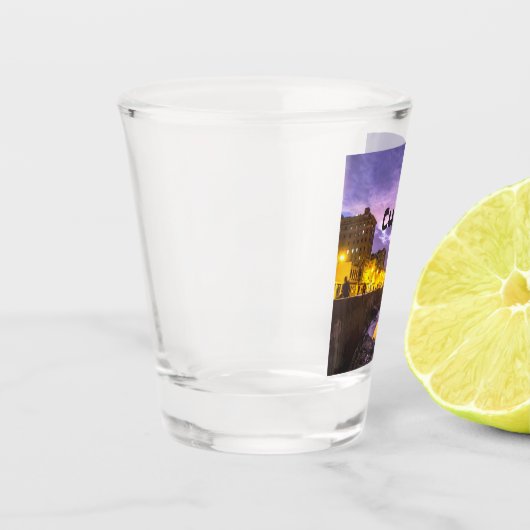 Cuba Havana Shoreline Citylights bij nacht Shot Glas (Links)