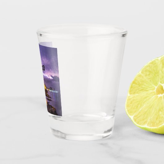 Cuba Havana Shoreline Citylights bij nacht Shot Glas (Rechts)