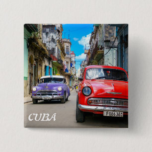 CUBA HAVANA VIERKANTE BUTTON 5,1 CM