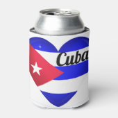 Cuba Heart Flag Blikjeskoeler (Blikje Voorkant)