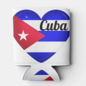 Cuba Heart Flag Blikjeskoeler (Achterkant)
