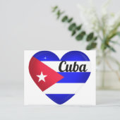 Cuba Heart Flag Briefkaart (Staand voorkant)