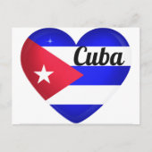 Cuba Heart Flag Briefkaart (Voorkant)