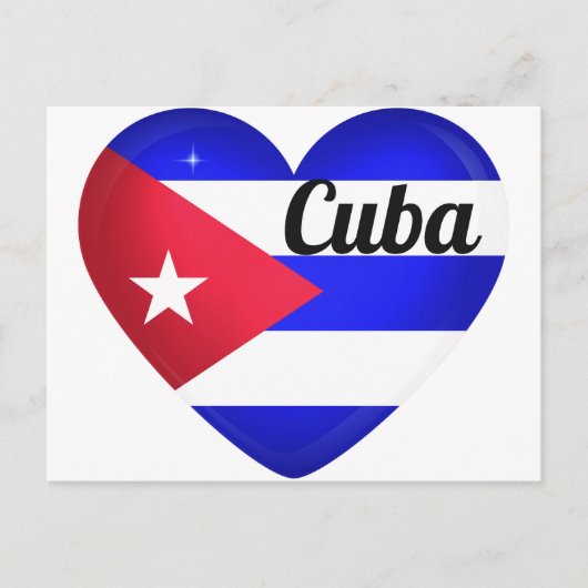 Cuba Heart Flag Briefkaart (Voorkant)