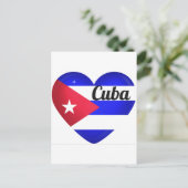 Cuba Heart Flag Briefkaart (Staand voorkant)