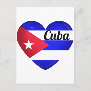 Cuba Heart Flag Briefkaart