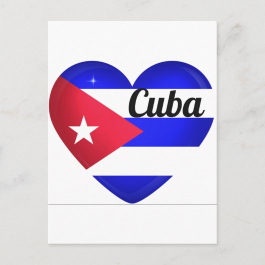 Cuba Heart Flag Briefkaart (Voorkant)