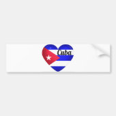 Cuba Heart Flag Bumpersticker (Voorkant)