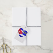 Cuba Heart Flag Cadeaulabel (Met Touw)
