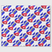 Cuba Heart Flag Cadeaupapier (Vlak)