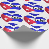 Cuba Heart Flag Cadeaupapier (Hoek)