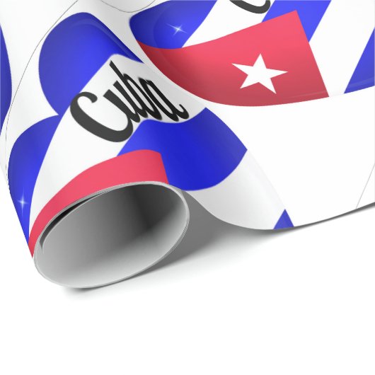 Cuba Heart Flag Cadeaupapier (Rol Hoek)