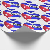 Cuba Heart Flag Cadeaupapier (Hoek)