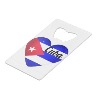 Cuba Heart Flag Creditkaart Flessenopener