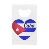 Cuba Heart Flag Creditkaart Flessenopener (Achterkant)