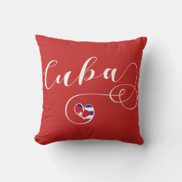 Cuba Heart Flag, Cuban Heart Design Kussen