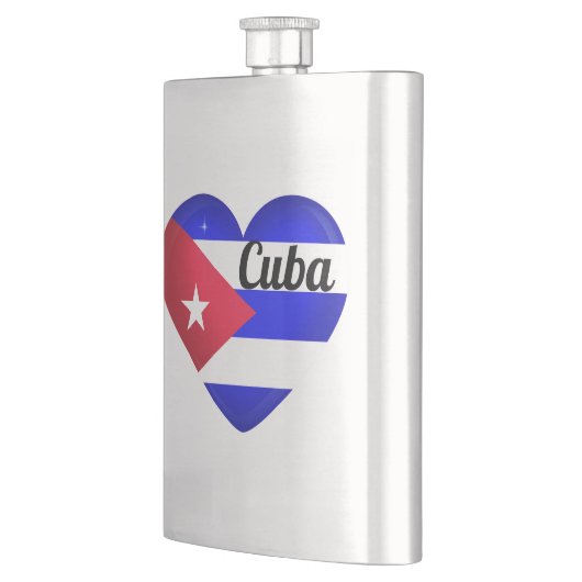 Cuba Heart Flag Flacon (Links)
