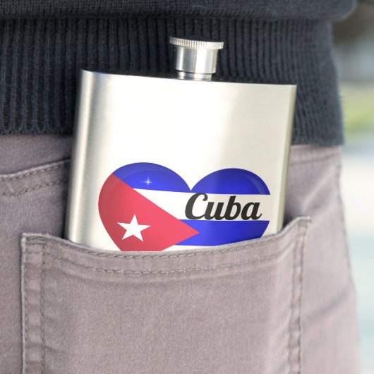 Cuba Heart Flag Flacon (Voorbeeld)