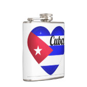 Cuba Heart Flag Heupfles (Rechts)