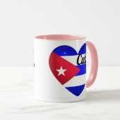 Cuba Heart Flag Mok (Voorkant rechts)