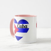 Cuba Heart Flag Mok (Voorkant links)