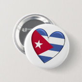 Cuba Heart Flag Ronde Button 5,7 Cm (Voorkant /achterkant)