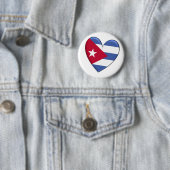 Cuba Heart Flag Ronde Button 5,7 Cm (In situ)