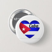 Cuba Heart Flag Ronde Button 5,7 Cm (Voorkant /achterkant)