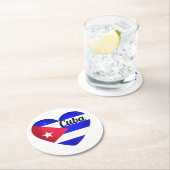 Cuba Heart Flag Ronde Kartonnen Onderzetter (Insitu)