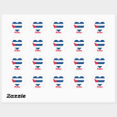 Cuba Heart Flag Ronde Sticker (Vel)