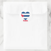 Cuba Heart Flag Ronde Sticker (Tas)