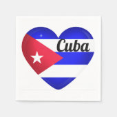 Cuba Heart Flag Servetten (Voorkant)