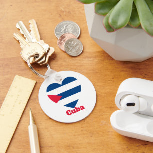 Cuba Heart Flag Sleutelhanger