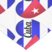 Cuba Heart Flag Tafelkleed (Gekanteld)
