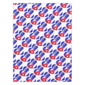 Cuba Heart Flag Tafelkleed (Voorkant)