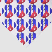 Cuba Heart Flag Tissuepapier (Detail)