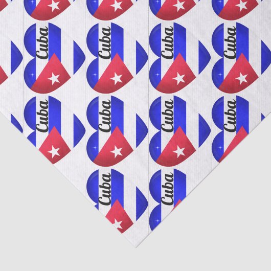 Cuba Heart Flag Tissuepapier (Detail)